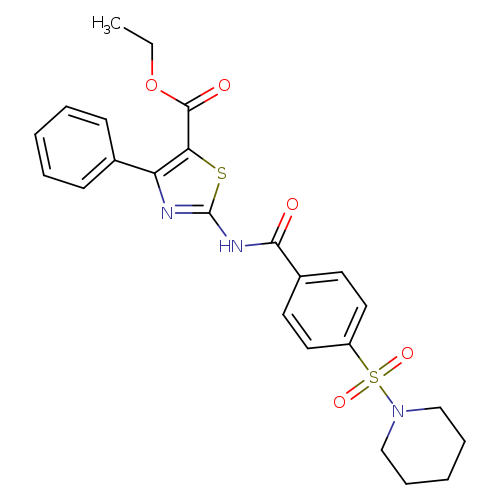 ethyl 4-phenyl-2-[4-(piperidine-1-sulfonyl)benzamido]-1,3-thiazole-5-carboxylate