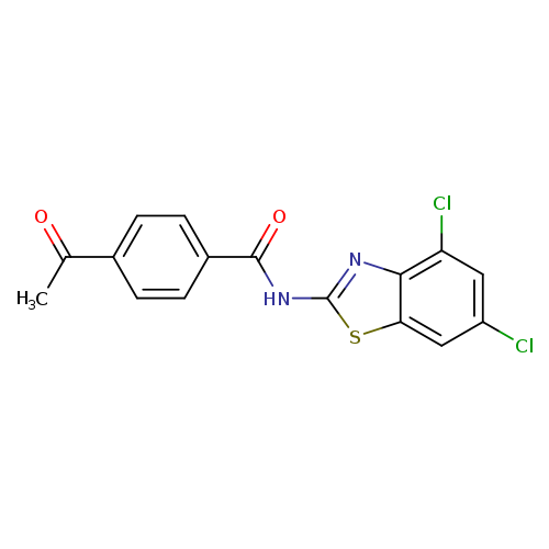4-acetyl-N-(4,6-dichloro-1,3-benzothiazol-2-yl)benzamide