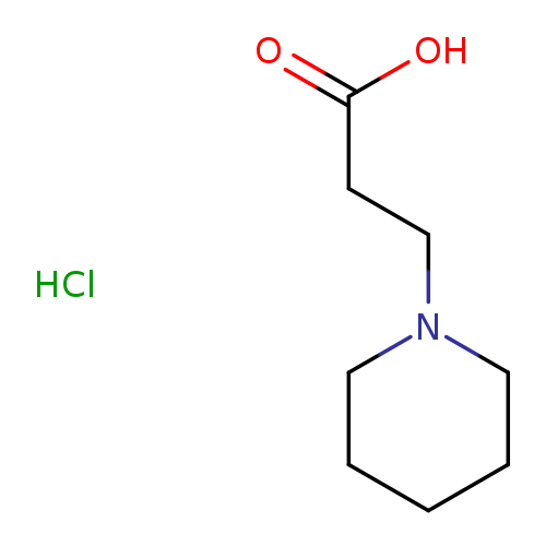 1-Piperidinepropanoic acid, hydrochloride (1:1)