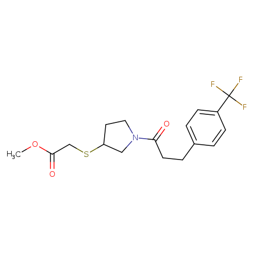 methyl 2-[(1-{3-[4-(trifluoromethyl)phenyl]propanoyl}pyrrolidin-3-yl)sulfanyl]acetate