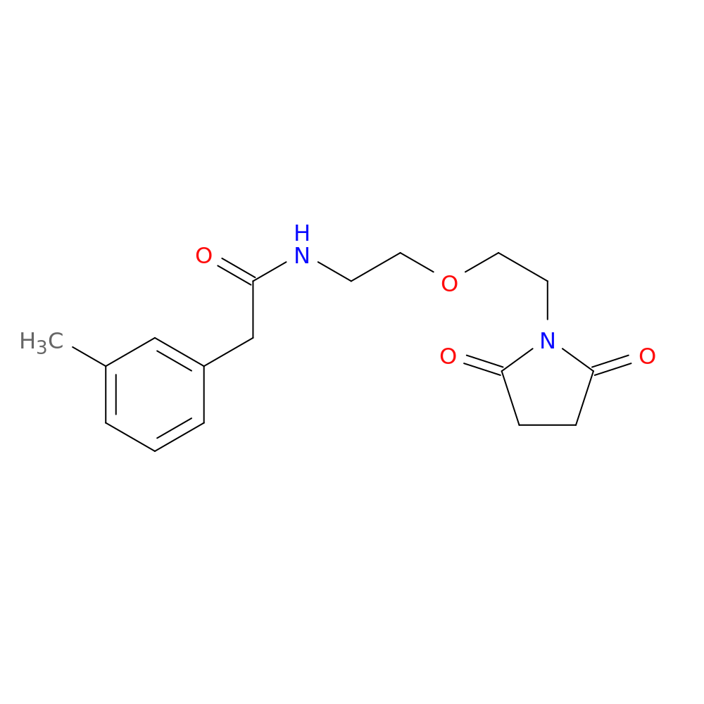 N-{2-[2-(2,5-dioxopyrrolidin-1-yl)ethoxy]ethyl}-2-(3-methylphenyl)acetamide
