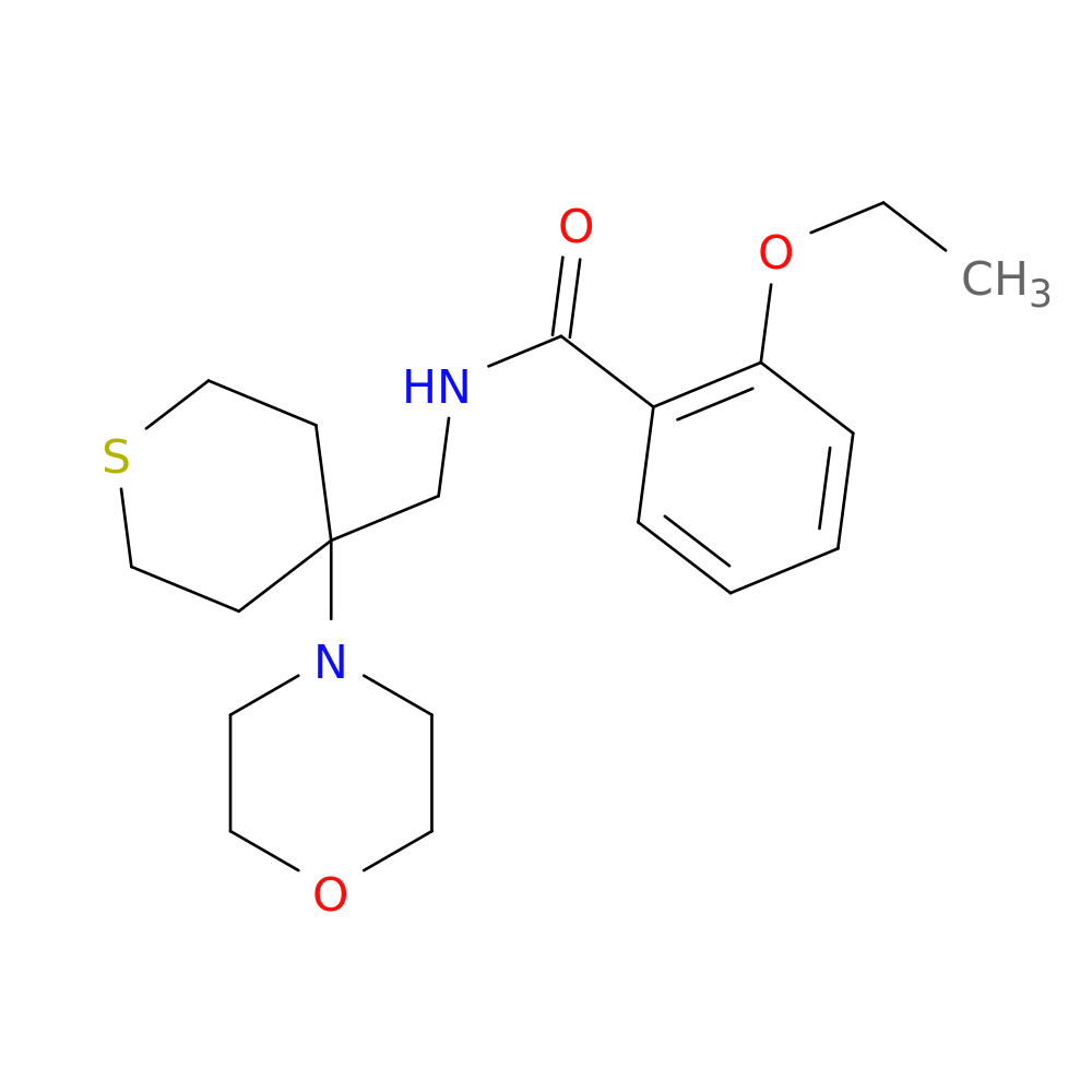 2-ethoxy-N-{[4-(morpholin-4-yl)thian-4-yl]methyl}benzamide