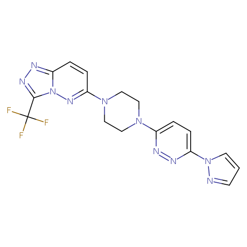 3-(1H-pyrazol-1-yl)-6-{4-[3-(trifluoromethyl)-[1,2,4]triazolo[4,3-b]pyridazin-6-yl]piperazin-1-yl}pyridazine