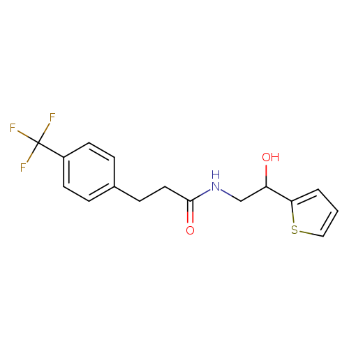 N-[2-hydroxy-2-(thiophen-2-yl)ethyl]-3-[4-(trifluoromethyl)phenyl]propanamide