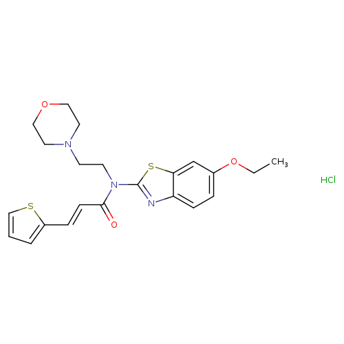 (2E)-N-(6-ethoxy-1,3-benzothiazol-2-yl)-N-[2-(morpholin-4-yl)ethyl]-3-(thiophen-2-yl)prop-2-enamide hydrochloride