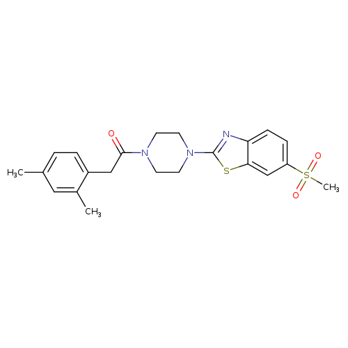 2-(2,4-dimethylphenyl)-1-[4-(6-methanesulfonyl-1,3-benzothiazol-2-yl)piperazin-1-yl]ethan-1-one