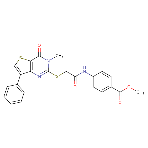 methyl 4-[2-({3-methyl-4-oxo-7-phenyl-3H,4H-thieno[3,2-d]pyrimidin-2-yl}sulfanyl)acetamido]benzoate