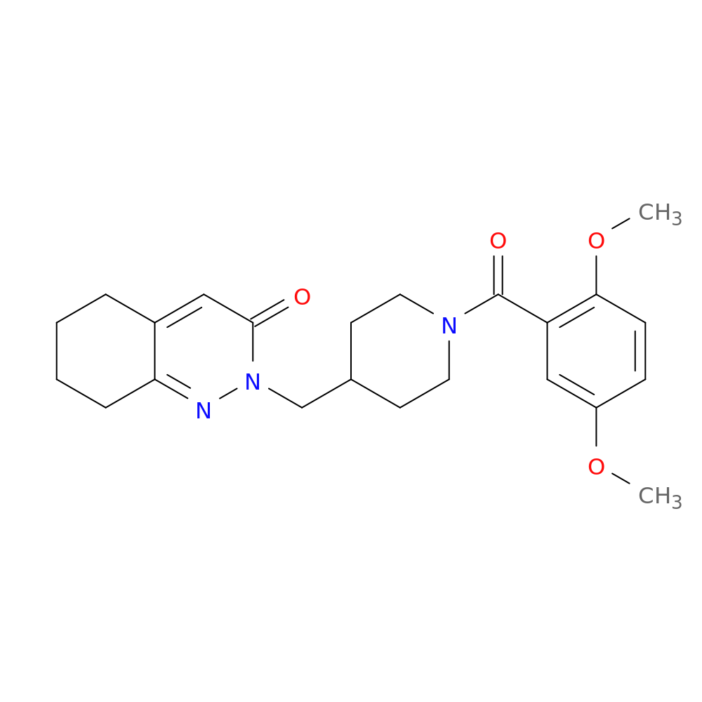 2-{[1-(2,5-dimethoxybenzoyl)piperidin-4-yl]methyl}-2,3,5,6,7,8-hexahydrocinnolin-3-one