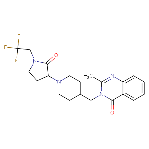 2-methyl-3-({1-[2-oxo-1-(2,2,2-trifluoroethyl)pyrrolidin-3-yl]piperidin-4-yl}methyl)-3,4-dihydroquinazolin-4-one