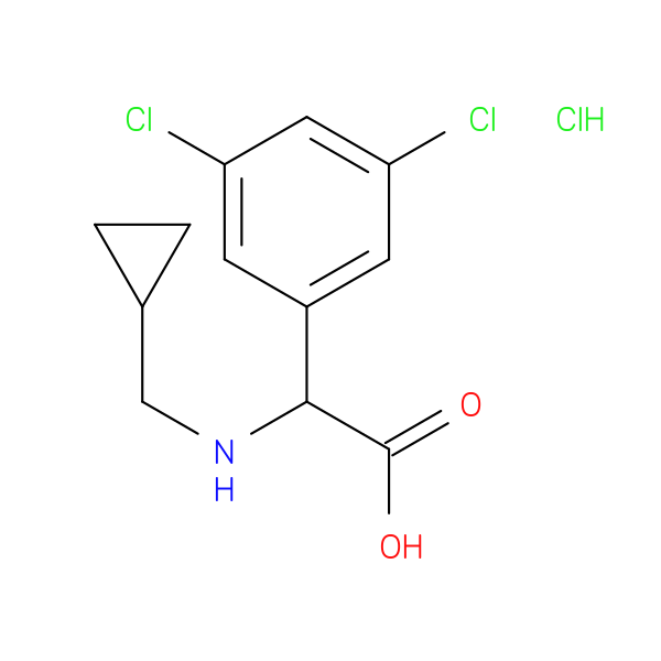 2-[(Cyclopropylmethyl)amino]-2-(3,5-dichlorophenyl)acetic acid hydrochloride
