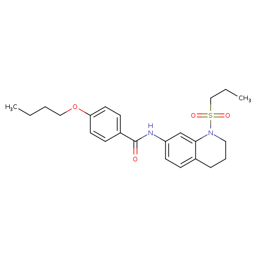 4-butoxy-N-[1-(propane-1-sulfonyl)-1,2,3,4-tetrahydroquinolin-7-yl]benzamide