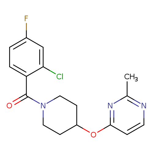 4-{[1-(2-chloro-4-fluorobenzoyl)piperidin-4-yl]oxy}-2-methylpyrimidine