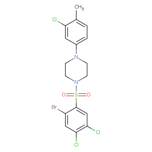 1-(2-bromo-4,5-dichlorobenzenesulfonyl)-4-(3-chloro-4-methylphenyl)piperazine