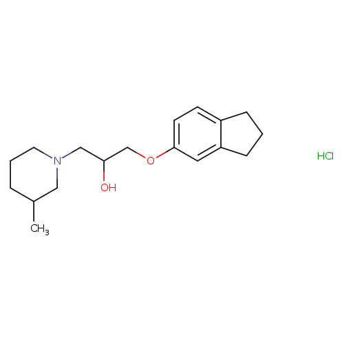 1-(2,3-dihydro-1H-inden-5-yloxy)-3-(3-methylpiperidin-1-yl)propan-2-ol hydrochloride