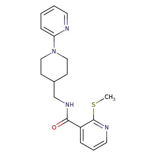 2-(methylsulfanyl)-N-{[1-(pyridin-2-yl)piperidin-4-yl]methyl}pyridine-3-carboxamide