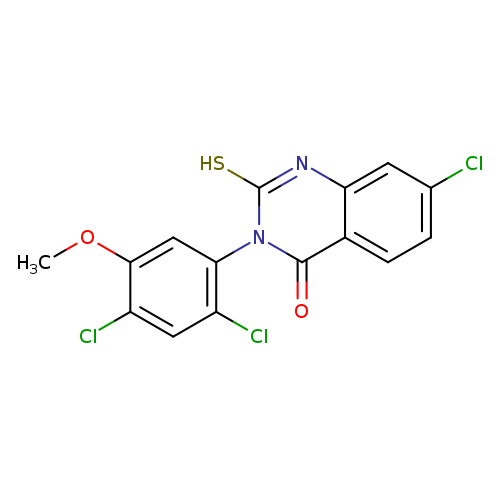 7-chloro-3-(2,4-dichloro-5-methoxyphenyl)-2-sulfanyl-3,4-dihydroquinazolin-4-one