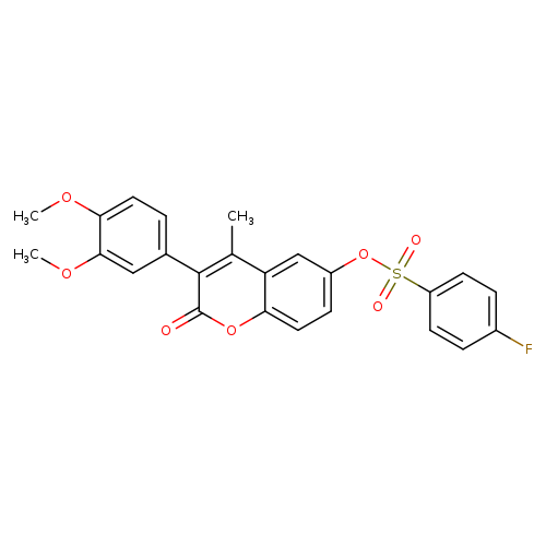 3-(3,4-dimethoxyphenyl)-4-methyl-2-oxo-2H-chromen-6-yl 4-fluorobenzene-1-sulfonate