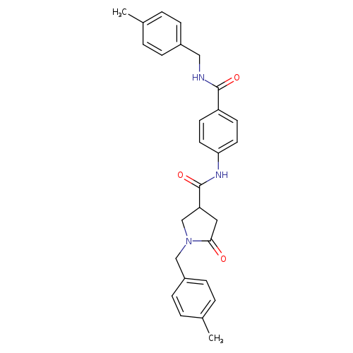 1-[(4-methylphenyl)methyl]-N-(4-{[(4-methylphenyl)methyl]carbamoyl}phenyl)-5-oxopyrrolidine-3-carboxamide