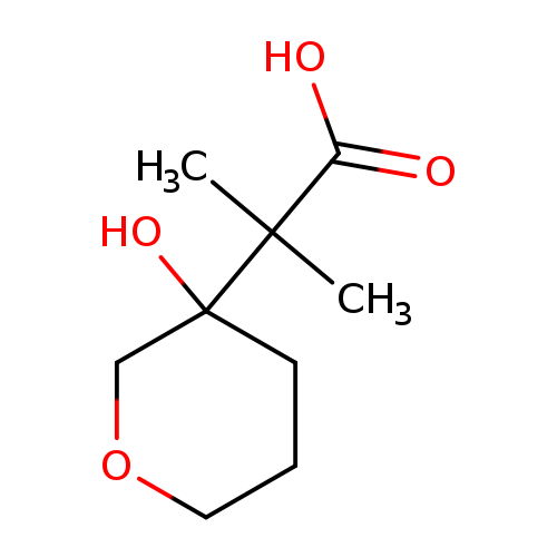 2-(3-hydroxyoxan-3-yl)-2-methylpropanoicacid