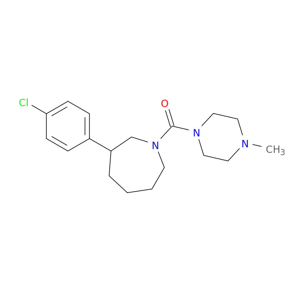 3-(4-chlorophenyl)-1-(4-methylpiperazine-1-carbonyl)azepane
