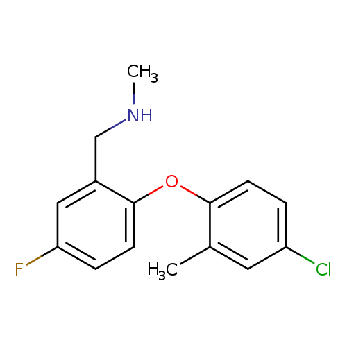 {[2-(4-chloro-2-methylphenoxy)-5-fluorophenyl]methyl}(methyl)amine