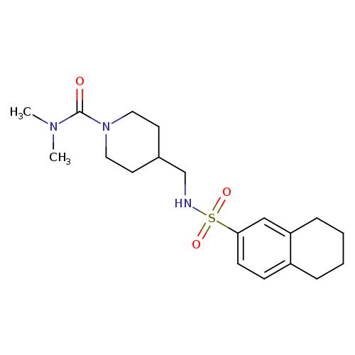 N,N-dimethyl-4-[(5,6,7,8-tetrahydronaphthalene-2-sulfonamido)methyl]piperidine-1-carboxamide