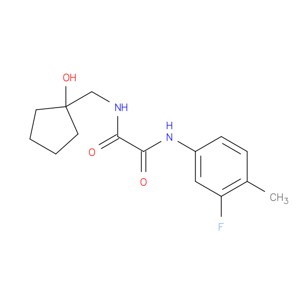 N'-(3-fluoro-4-methylphenyl)-N-[(1-hydroxycyclopentyl)methyl]ethanediamide