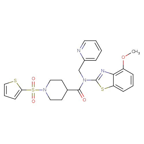 N-(4-methoxy-1,3-benzothiazol-2-yl)-N-[(pyridin-2-yl)methyl]-1-(thiophene-2-sulfonyl)piperidine-4-carboxamide