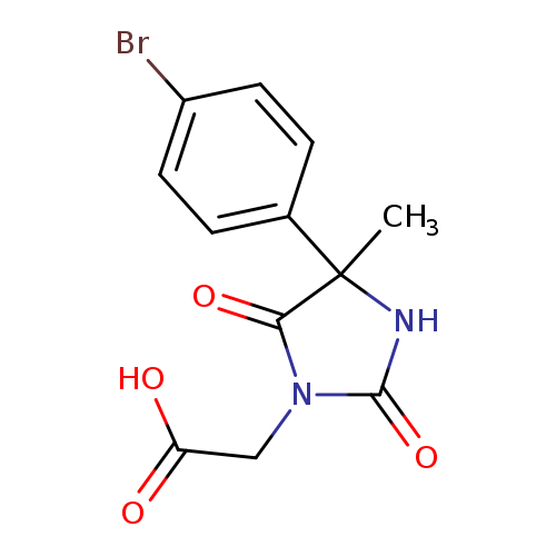 2-[4-(4-bromophenyl)-4-methyl-2,5-dioxoimidazolidin-1-yl]acetic acid