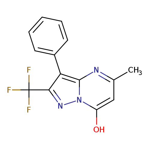 5-Methyl-3-phenyl-2-trifluoromethyl-pyrazolo[1,5-a]pyrimidin-7-ol