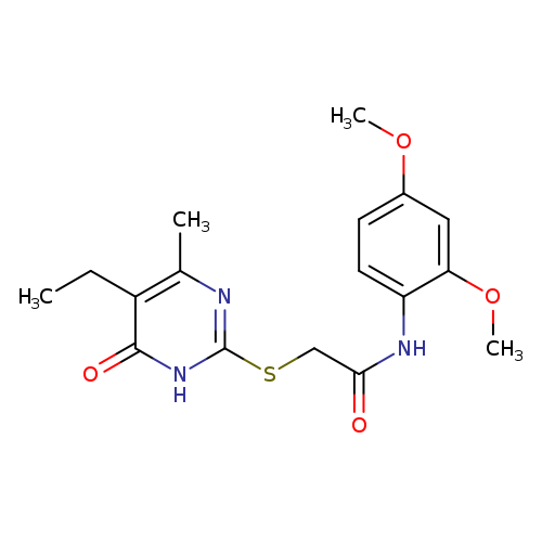 N-(2,4-dimethoxyphenyl)-2-[(5-ethyl-4-methyl-6-oxo-1,6-dihydropyrimidin-2-yl)sulfanyl]acetamide