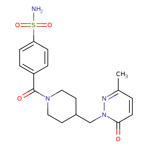 4-{4-[(3-methyl-6-oxo-1,6-dihydropyridazin-1-yl)methyl]piperidine-1-carbonyl}benzene-1-sulfonamide