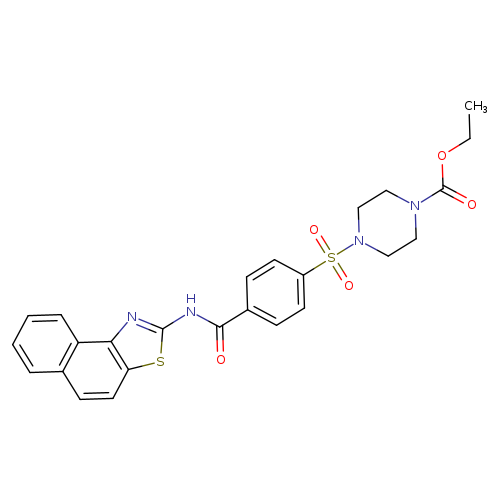 ethyl 4-[4-({naphtho[1,2-d][1,3]thiazol-2-yl}carbamoyl)benzenesulfonyl]piperazine-1-carboxylate