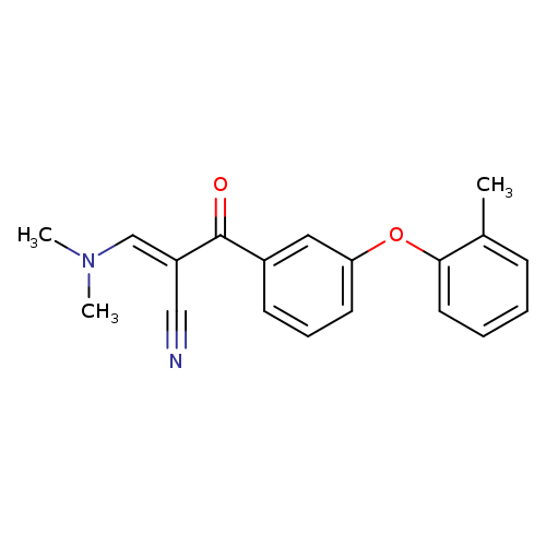 (2E)-3-(dimethylamino)-2-[(E)-3-(2-methylphenoxy)benzoyl]prop-2-enenitrile