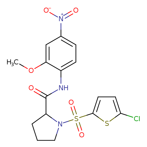 1-[(5-chlorothiophen-2-yl)sulfonyl]-N-(2-methoxy-4-nitrophenyl)pyrrolidine-2-carboxamide