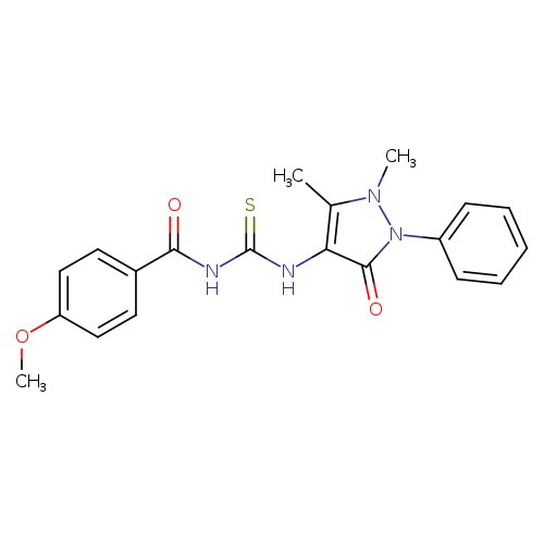 3-(1,5-dimethyl-3-oxo-2-phenyl-2,3-dihydro-1H-pyrazol-4-yl)-1-(4-methoxybenzoyl)thiourea