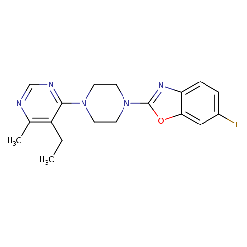 2-[4-(5-ethyl-6-methylpyrimidin-4-yl)piperazin-1-yl]-6-fluoro-1,3-benzoxazole