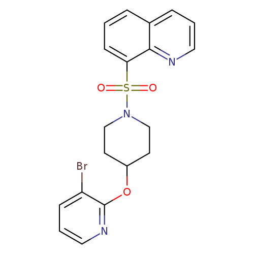 8-({4-[(3-bromopyridin-2-yl)oxy]piperidin-1-yl}sulfonyl)quinoline