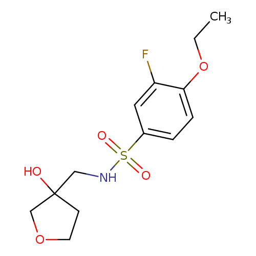 4-ethoxy-3-fluoro-N-[(3-hydroxyoxolan-3-yl)methyl]benzene-1-sulfonamide