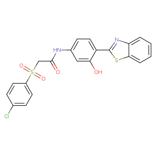 N-[4-(1,3-benzothiazol-2-yl)-3-hydroxyphenyl]-2-(4-chlorobenzenesulfonyl)acetamide