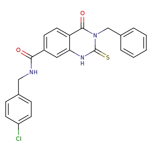 3-benzyl-N-[(4-chlorophenyl)methyl]-4-oxo-2-sulfanylidene-1,2,3,4-tetrahydroquinazoline-7-carboxamide
