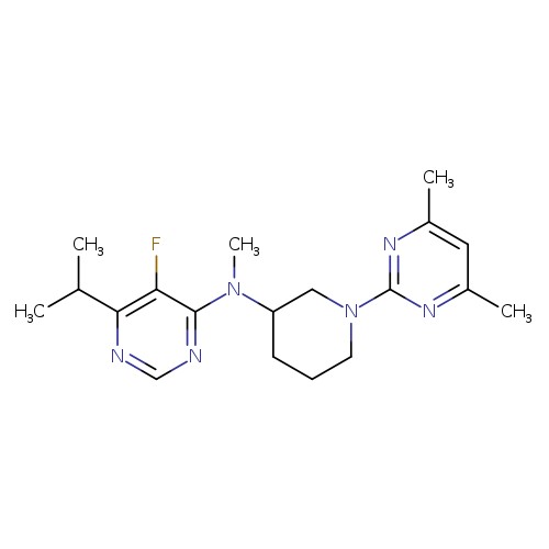 N-[1-(4,6-dimethylpyrimidin-2-yl)piperidin-3-yl]-5-fluoro-N-methyl-6-(propan-2-yl)pyrimidin-4-amine