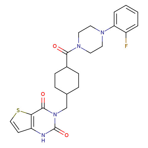 3-({4-[4-(2-fluorophenyl)piperazine-1-carbonyl]cyclohexyl}methyl)-1H,2H,3H,4H-thieno[3,2-d]pyrimidine-2,4-dione
