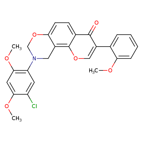 9-(5-chloro-2,4-dimethoxyphenyl)-3-(2-methoxyphenyl)-4H,8H,9H,10H-chromeno[8,7-e][1,3]oxazin-4-one