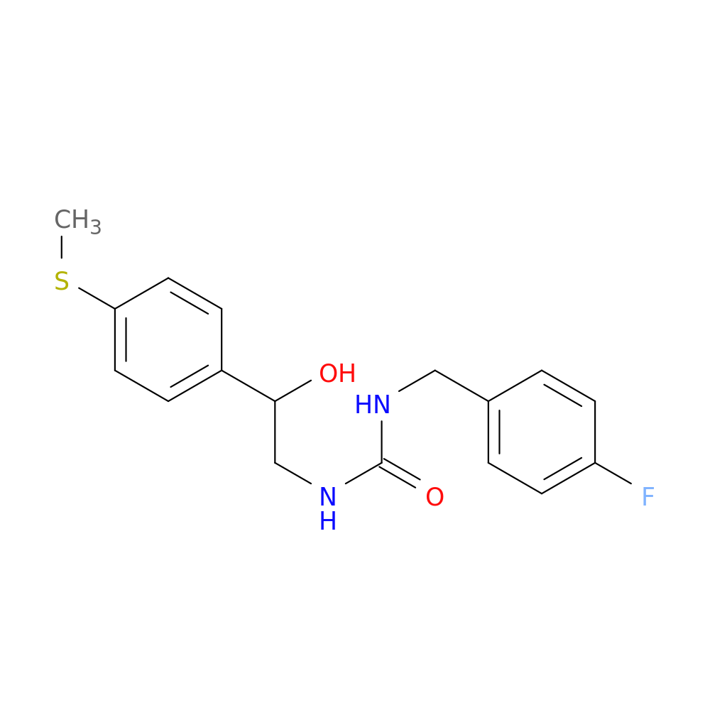 1-[(4-fluorophenyl)methyl]-3-{2-hydroxy-2-[4-(methylsulfanyl)phenyl]ethyl}urea