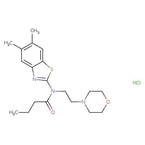 N-(5,6-dimethyl-1,3-benzothiazol-2-yl)-N-[2-(morpholin-4-yl)ethyl]butanamide hydrochloride