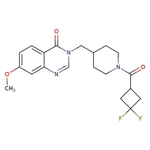 3-{[1-(3,3-difluorocyclobutanecarbonyl)piperidin-4-yl]methyl}-7-methoxy-3,4-dihydroquinazolin-4-one