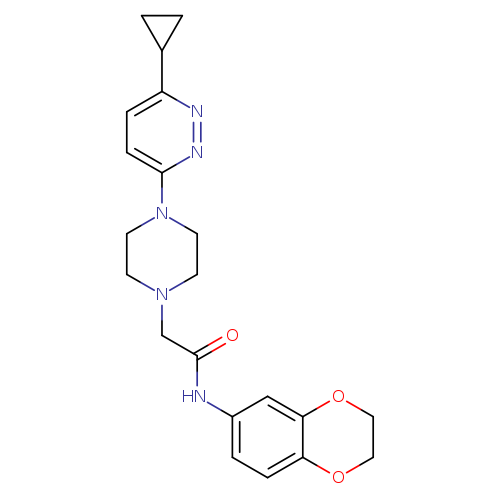 2-[4-(6-cyclopropylpyridazin-3-yl)piperazin-1-yl]-N-(2,3-dihydro-1,4-benzodioxin-6-yl)acetamide