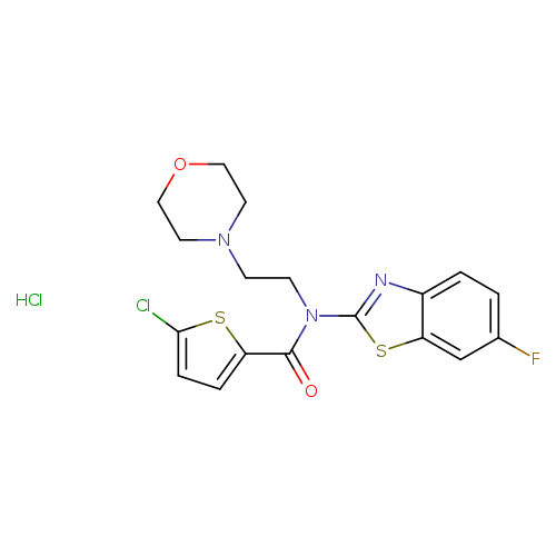 5-chloro-N-(6-fluoro-1,3-benzothiazol-2-yl)-N-[2-(morpholin-4-yl)ethyl]thiophene-2-carboxamide hydrochloride