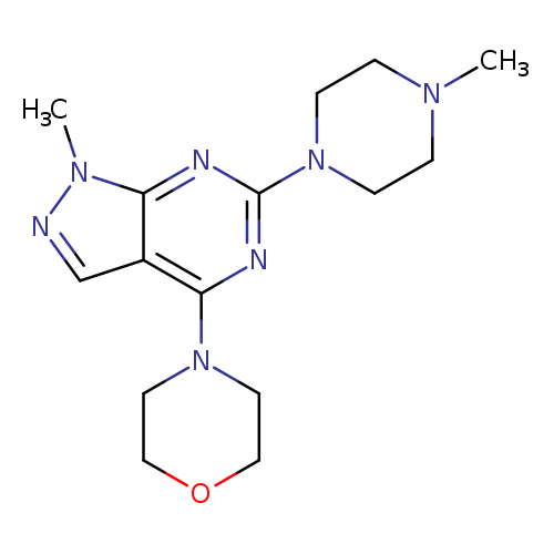 4-[1-methyl-6-(4-methylpiperazin-1-yl)-1H-pyrazolo[3,4-d]pyrimidin-4-yl]morpholine